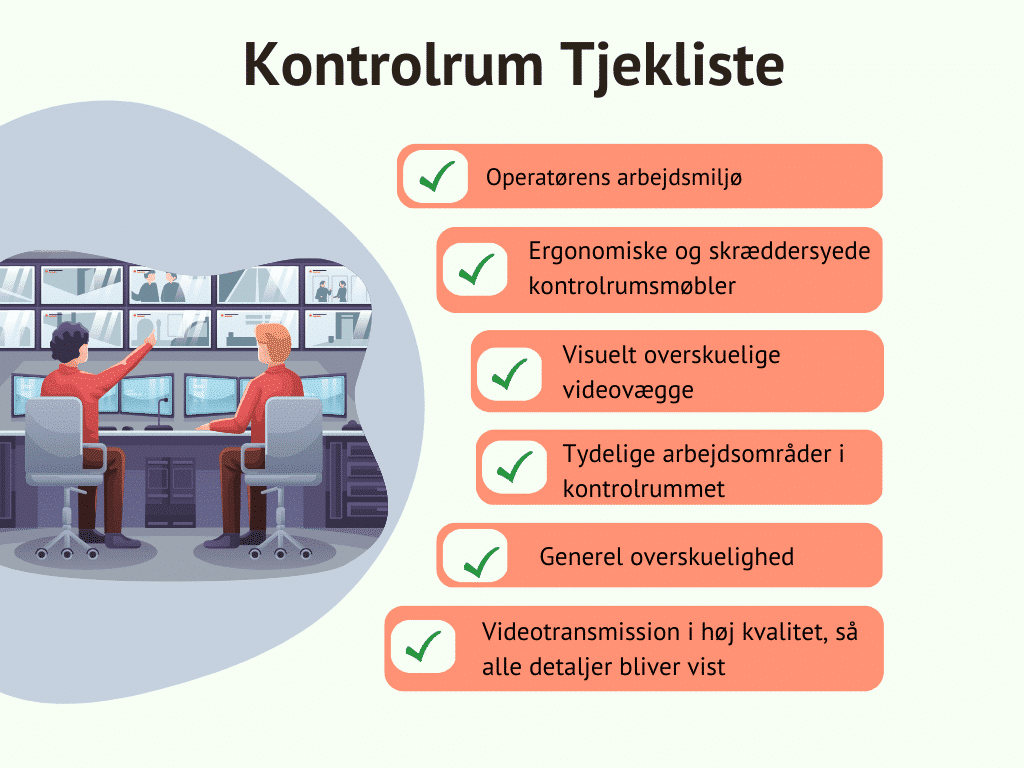 Kontrolrum Tjekliste